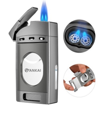 Зажигалка Fankai & Xifei со встроенной гильотиной, металл