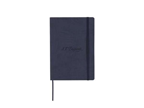 Блокнот Notebook, синяя кожа с логотипом Dupont, формат А5, бумага: линованная