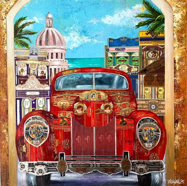 Картина "Машина времени - прогулка по Гаване"