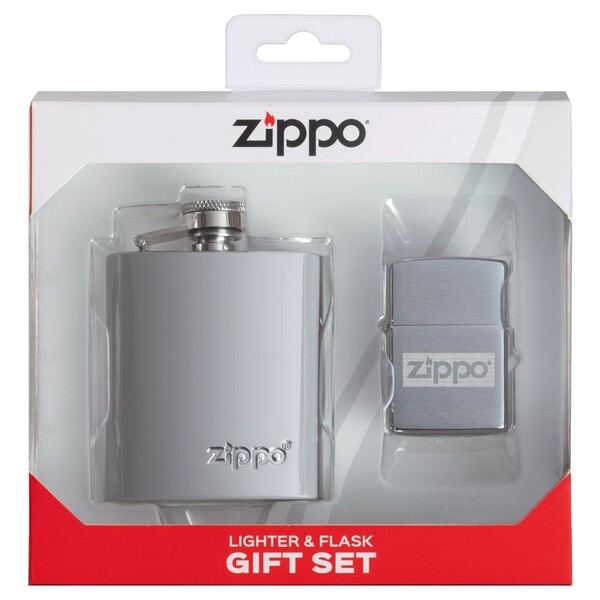 Подарочный набор Zippo: фляга и зажигалка в коробке