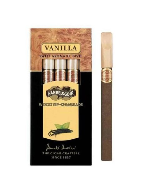 Сигариллы HANDELSGOLD Wood Tip Cigarillos Blond № 410 с деревянным мундштуком с ароматом ванили